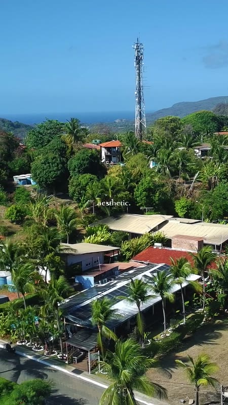 Vista aérea da região da Pousada Mar Aberto em Fernando de Noronha